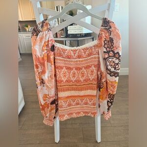 Catos colorful long sleeve, ruffles, size medium